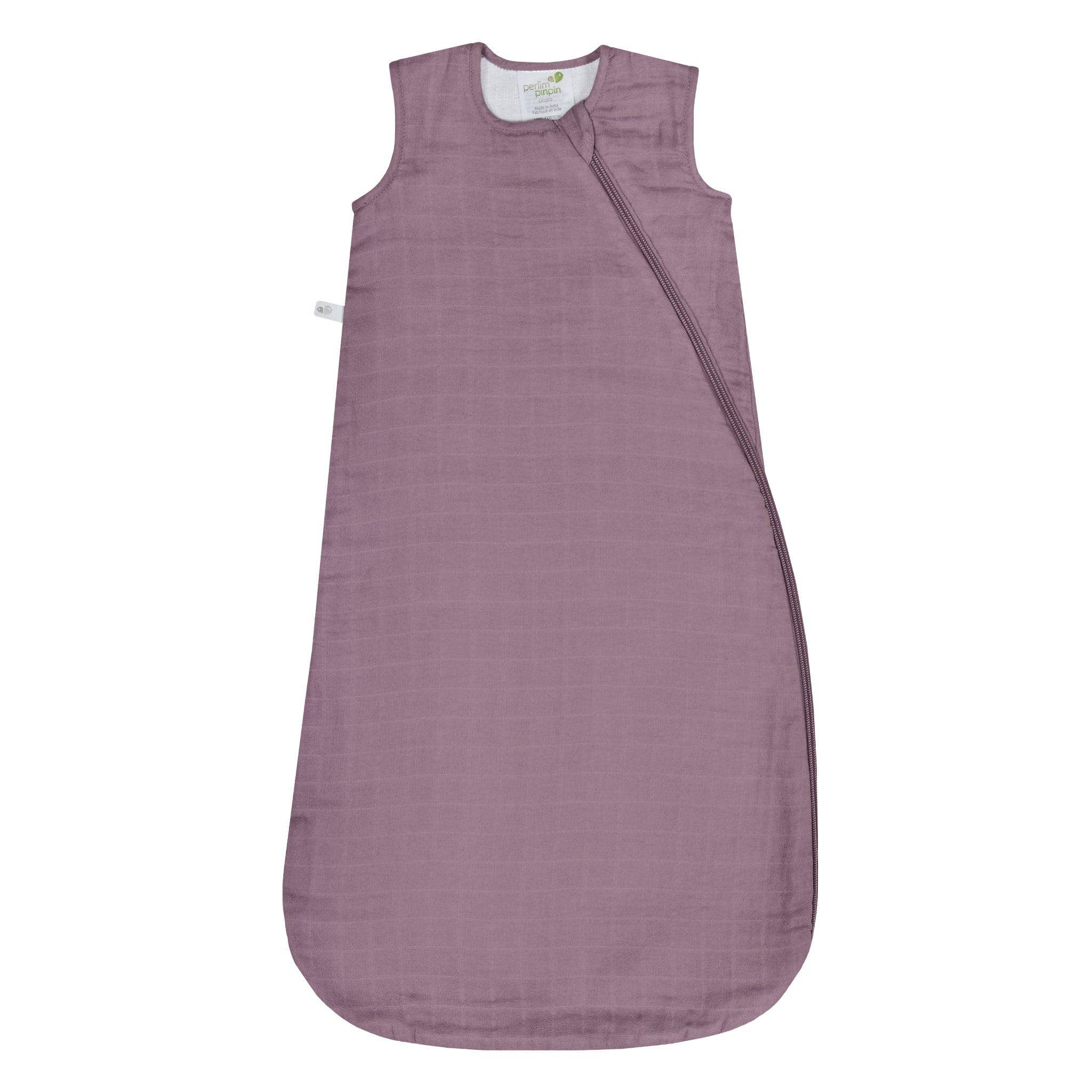 Perlimpinpin - Cotton muslin sleep sack - Plum (0.7 tog)