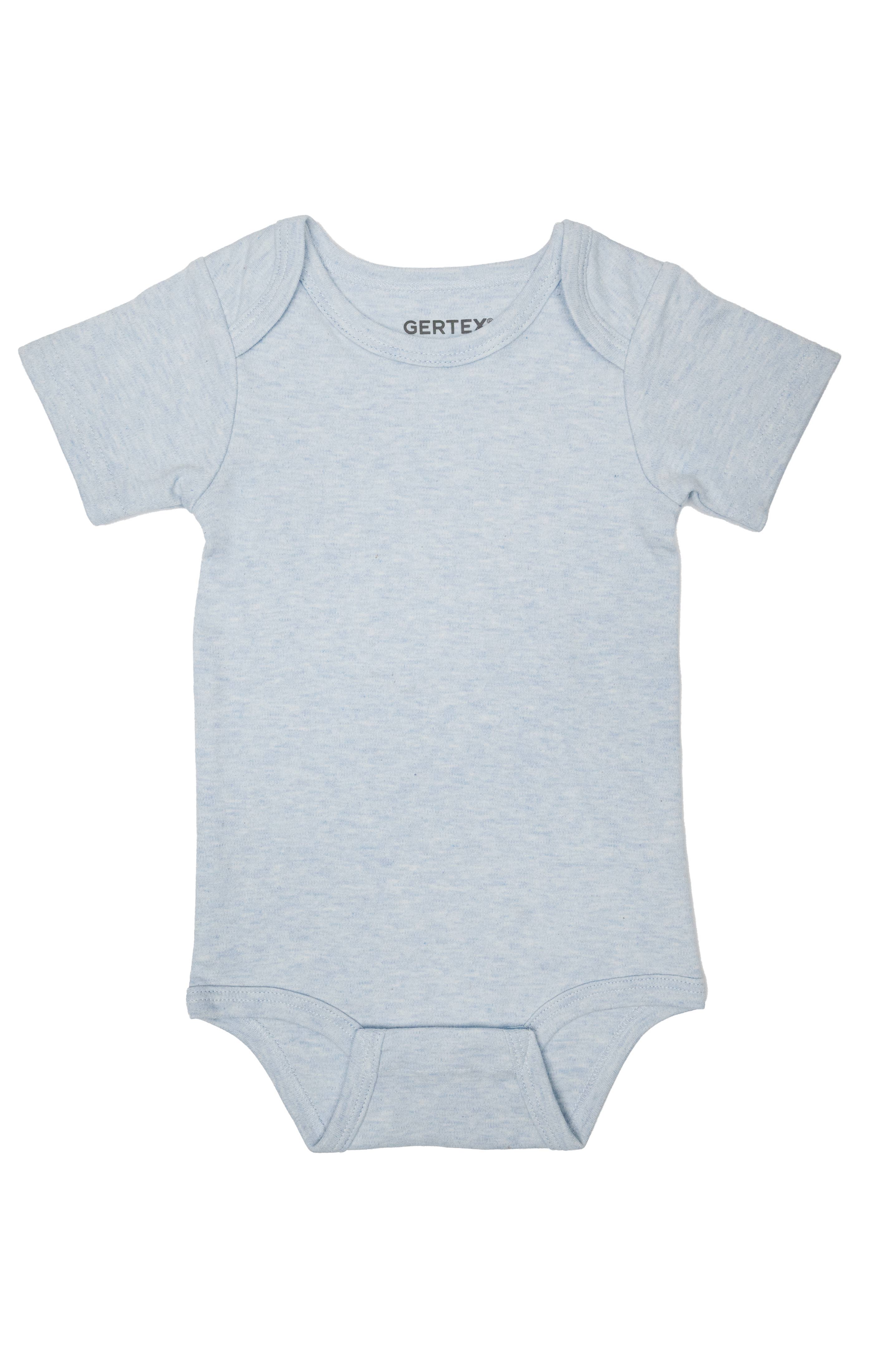 Gertex - Blue Organic Cotton Short Sleeve Baby Bodysuit