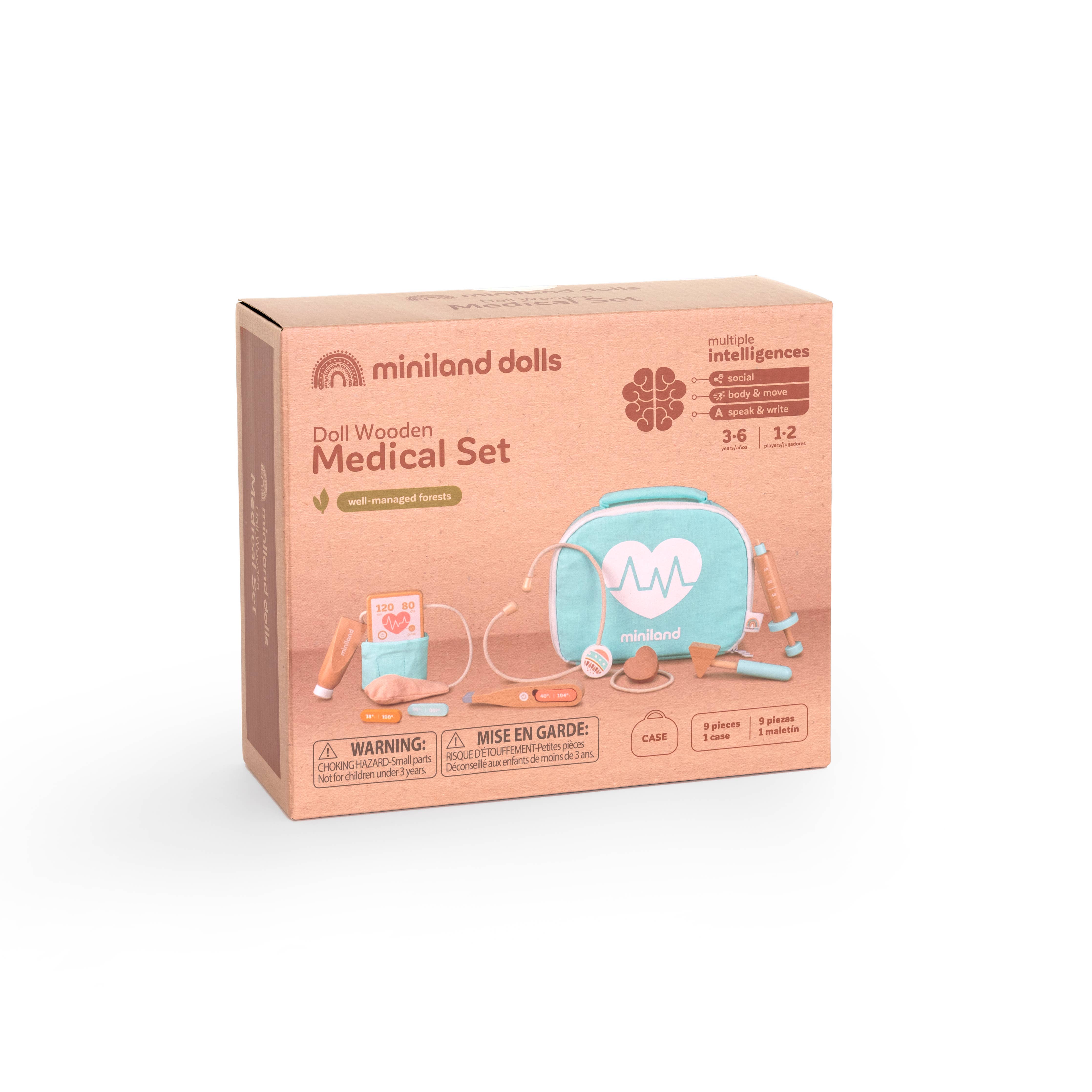Miniland Educational - Doll Wooden Medical Set