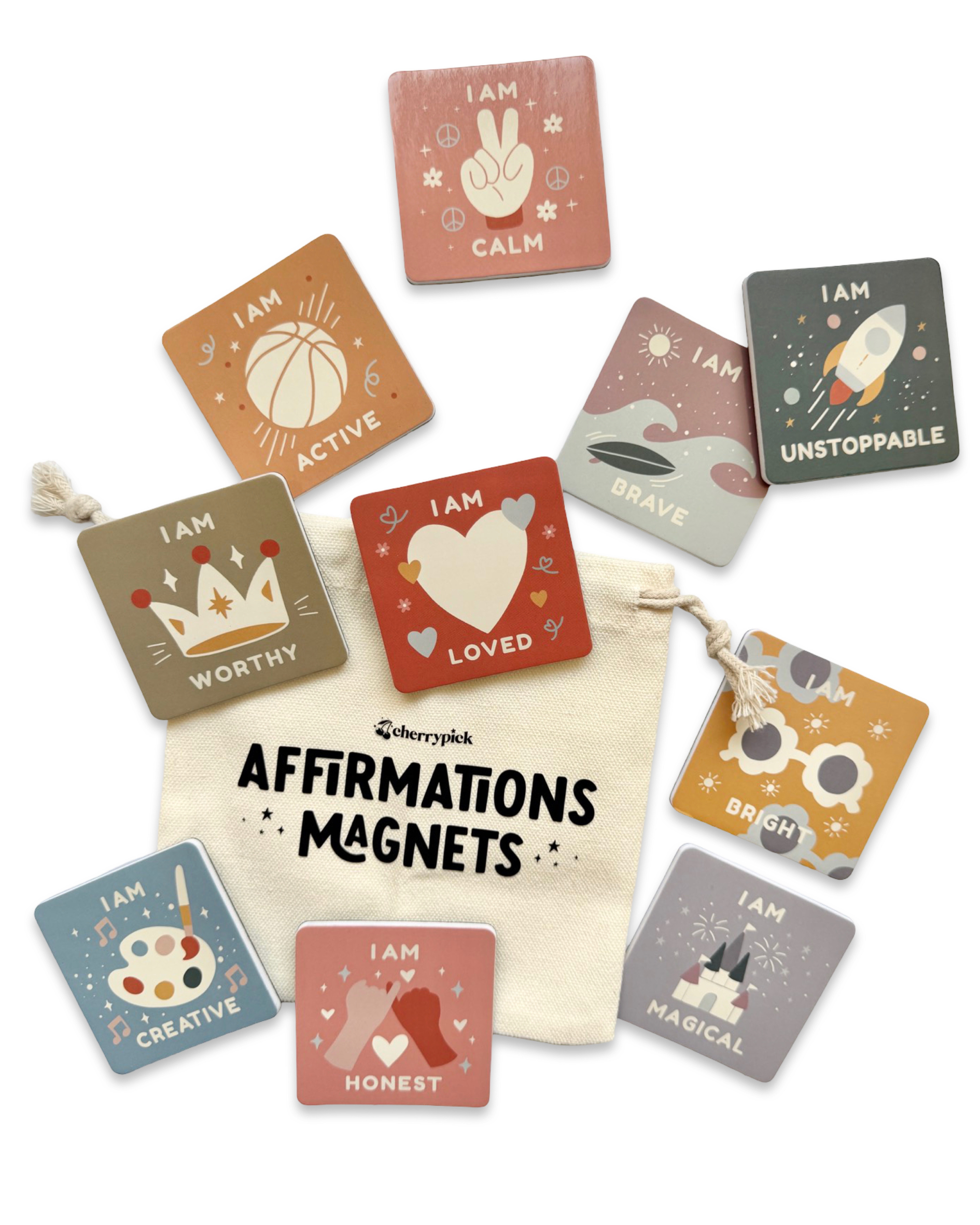 Cherrypick - Affirmations Magnets - Soft Foam Magnetic Set