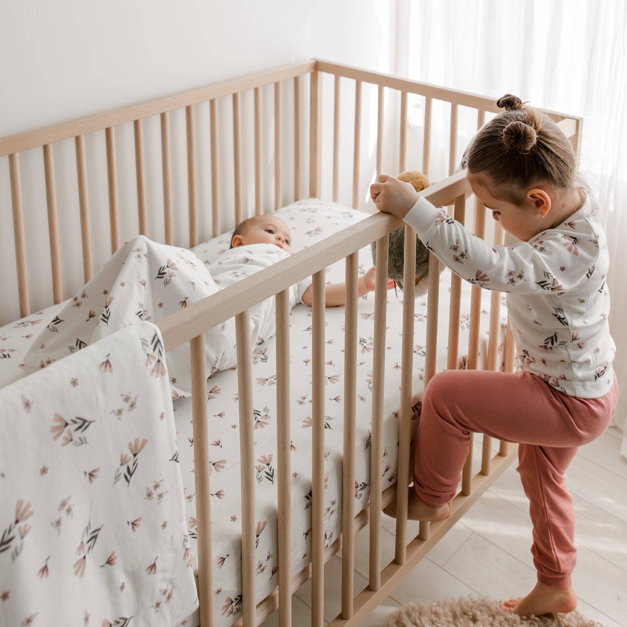 Perlimpinpin - Bamboo blanket - Watercolor Flowers