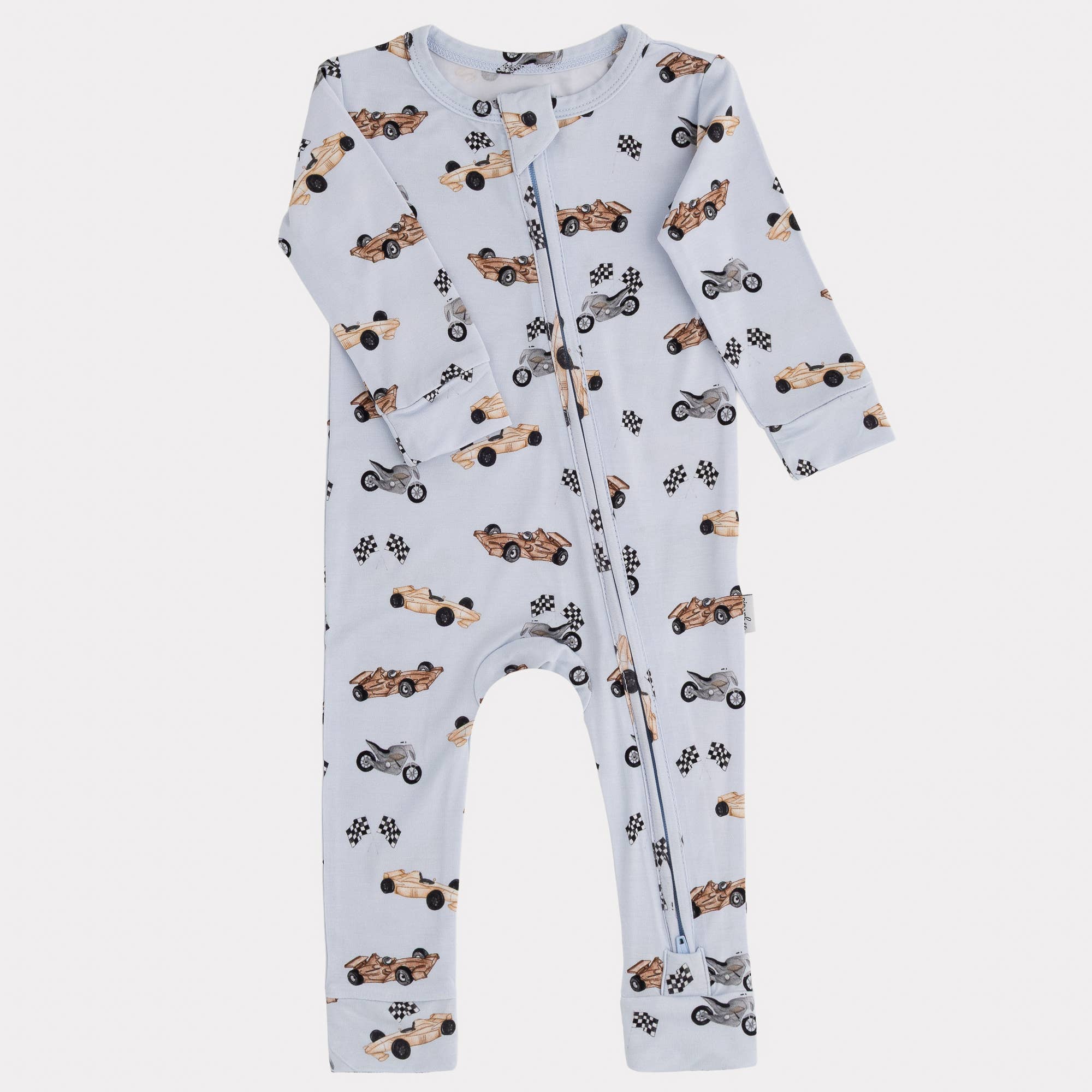 Pip + Phee - Bamboo Footless Sleeper | Checks & Cars