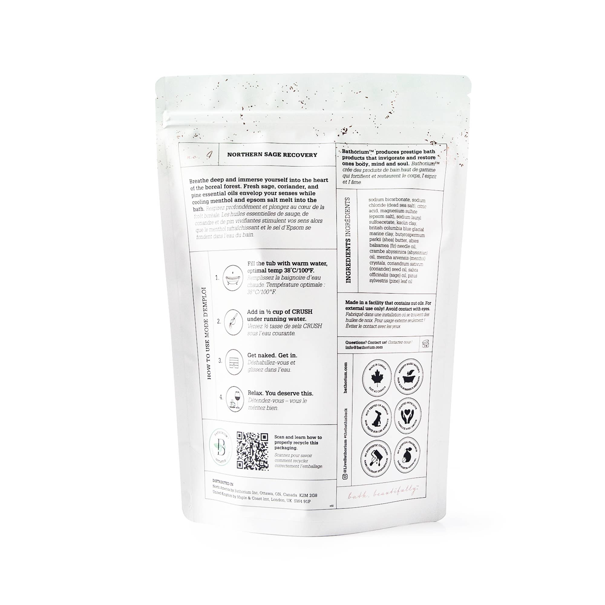 Bathorium - Northern Sage Recovery Crush Bath Soak 3kg Bulk Bag