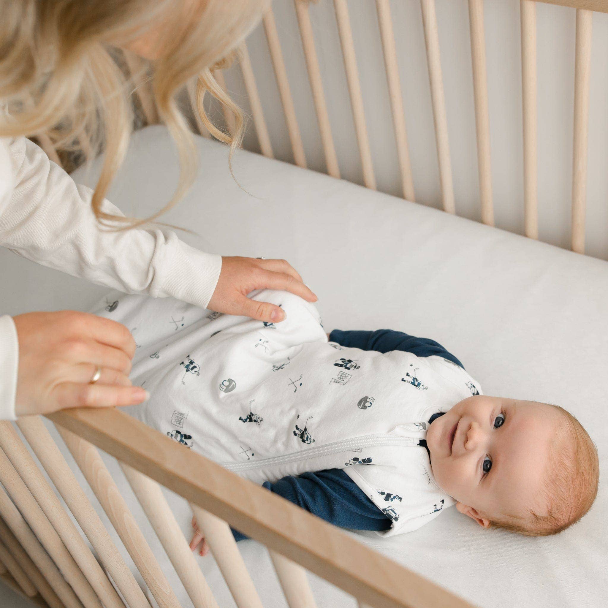 Perlimpinpin - Quilted bamboo sleep sack - Hockey (1.0 tog)