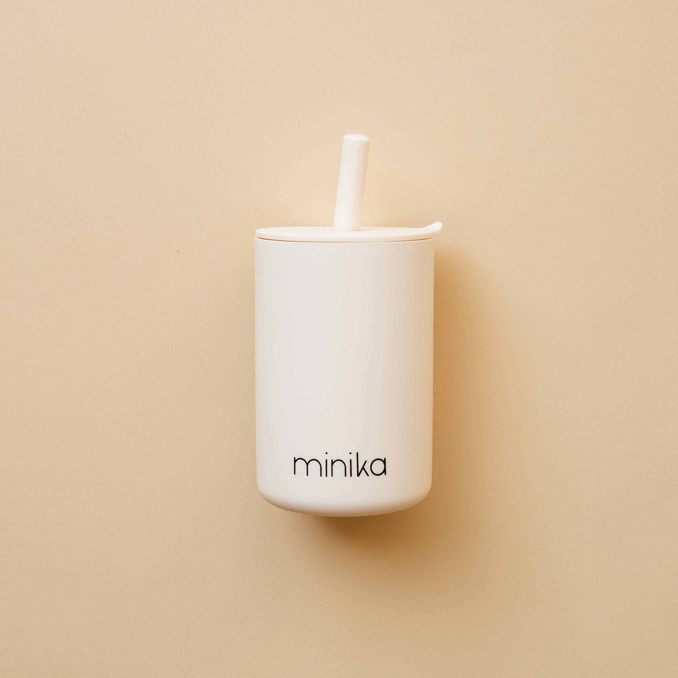 Minika - Straw cup with lid - Shell