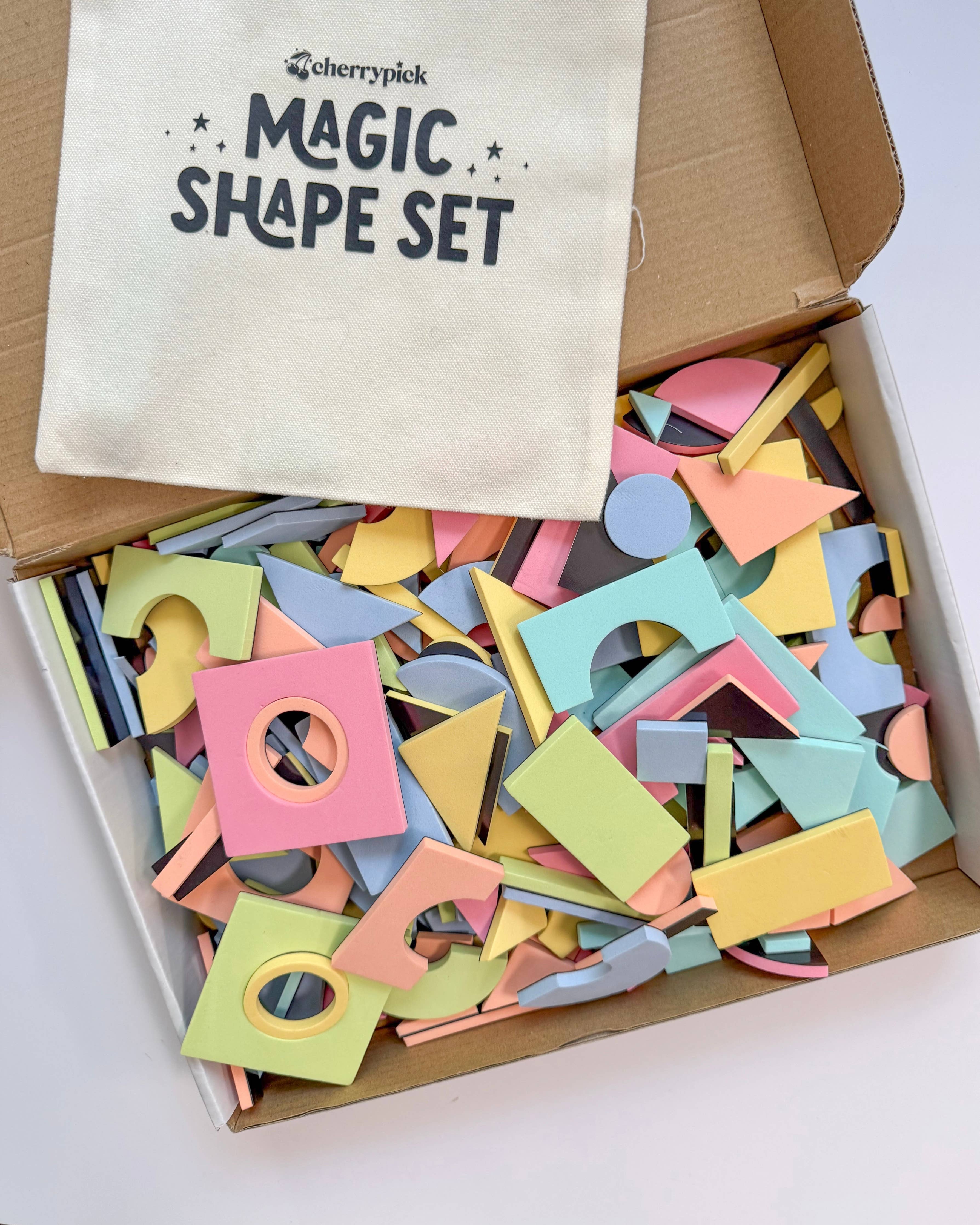 Cherrypick - Magic Shape Set - Soft Foam Magnetic Shapes for Building and Play