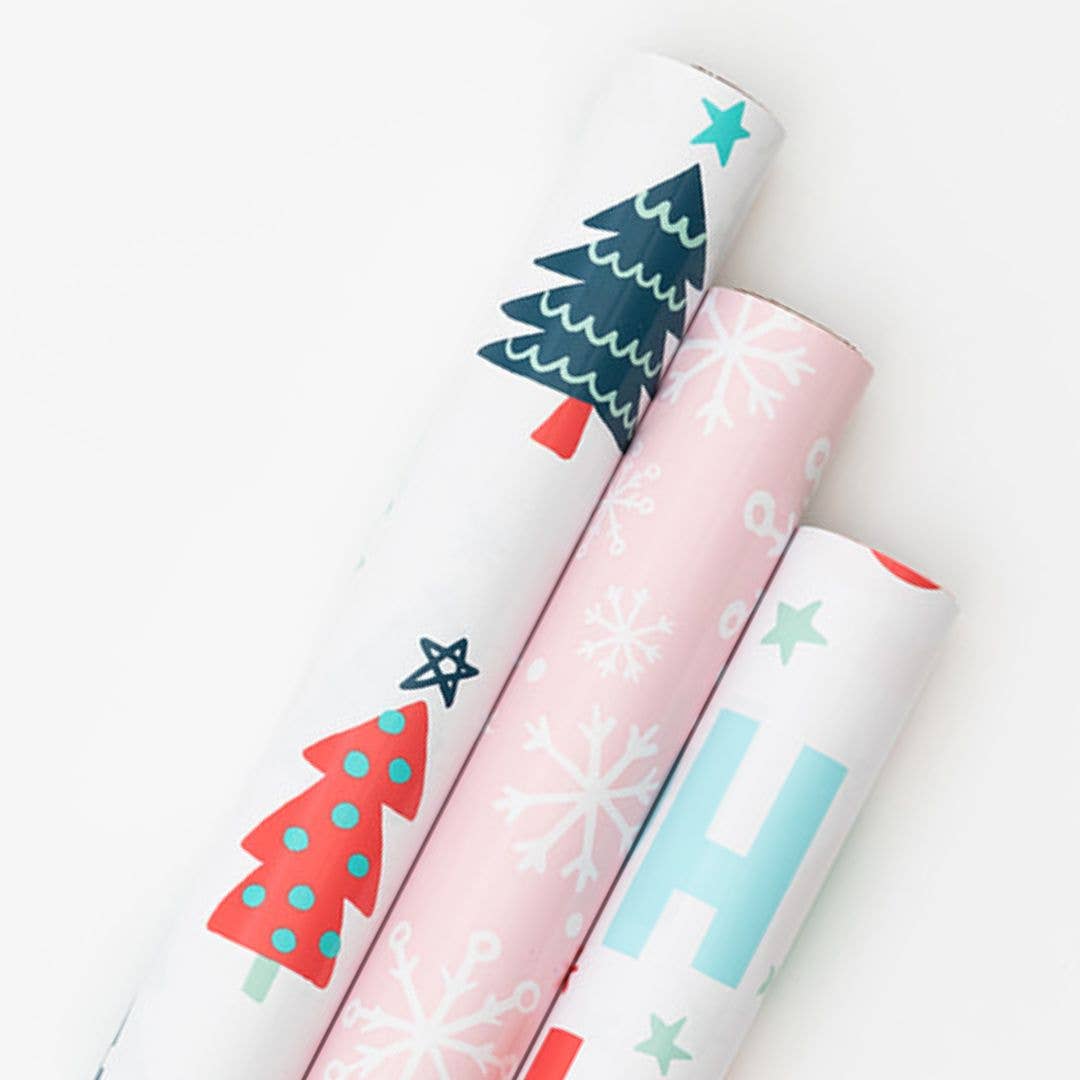 Ofelia & Co. - Ho Ho Ho Gift Wrapping Paper Rolls - 3 Pack Christmas Wrap