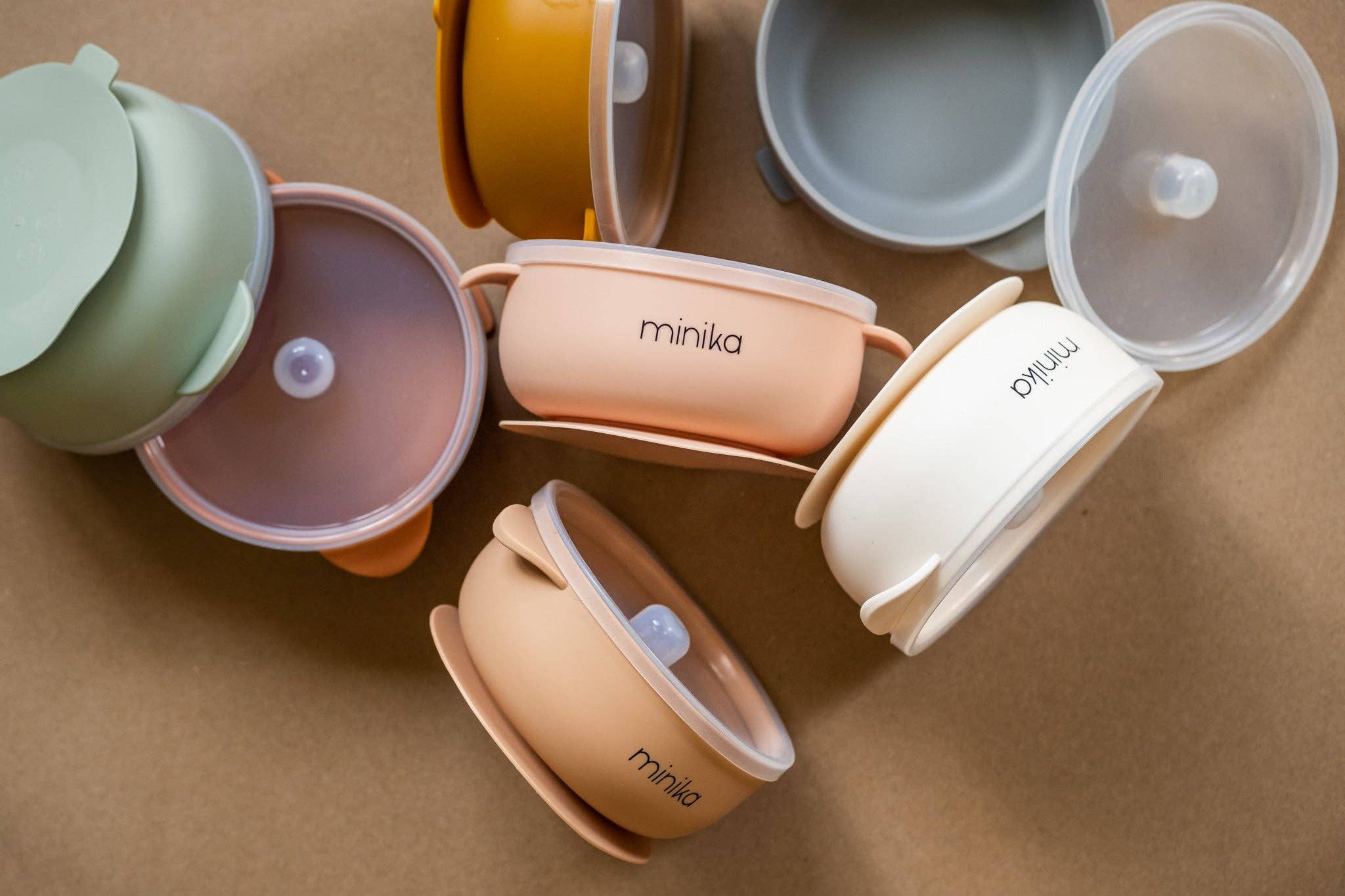 Minika - Silicone bowl with lid - Sage