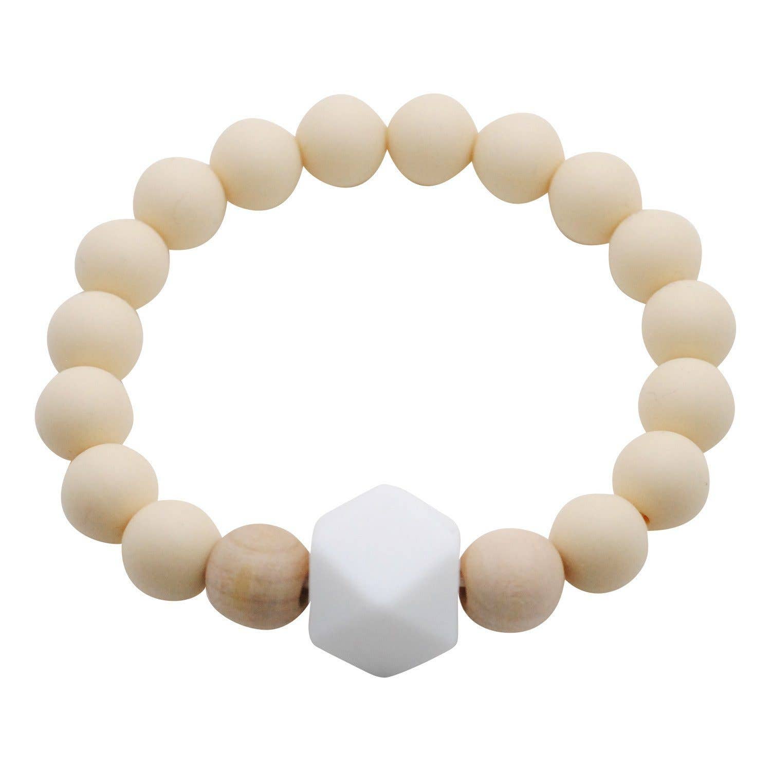 Glitter & Spice - Silicone Sensory Bracelet - Gemstone in Barely Beige