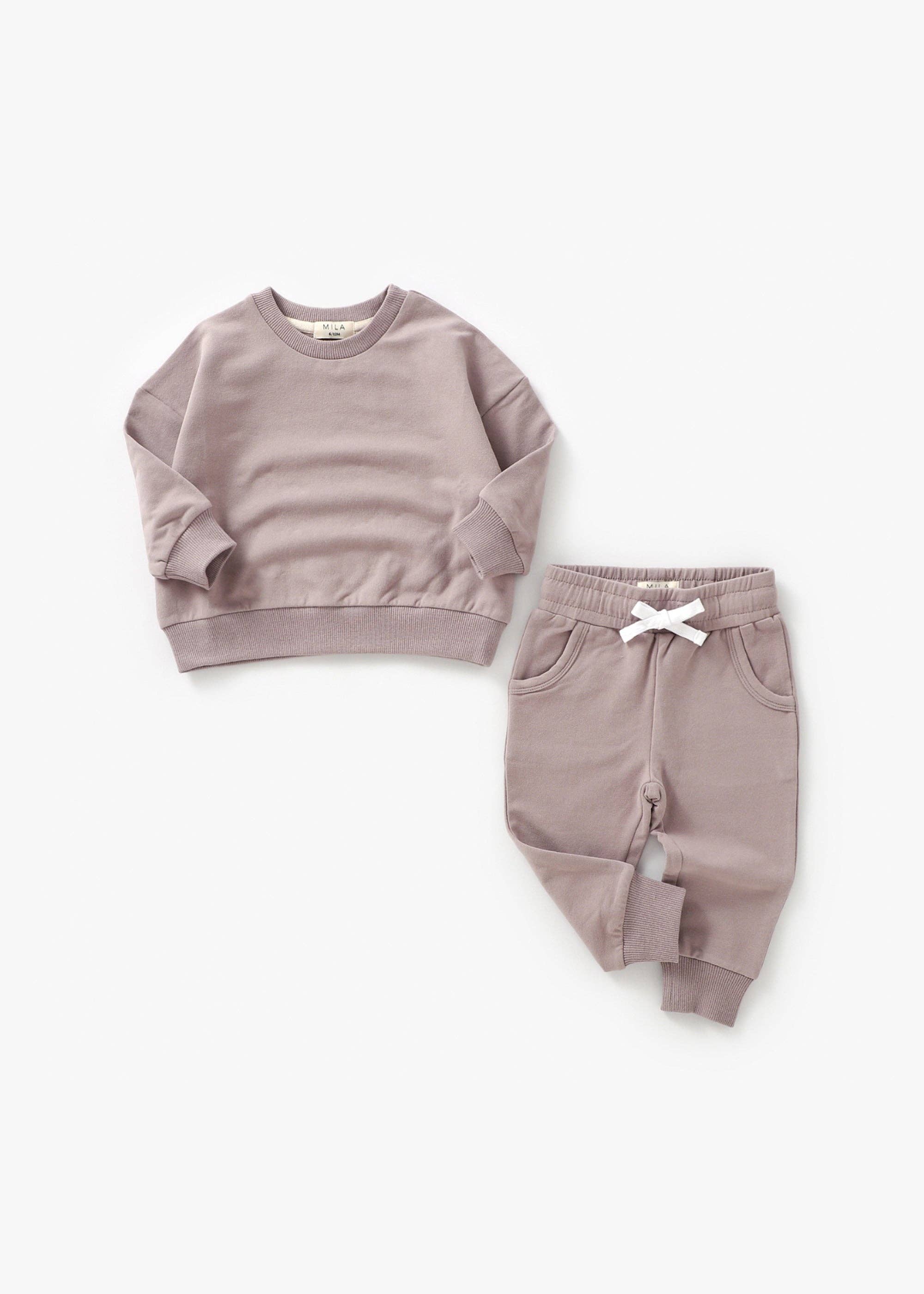 Mila & Co. - Sweatshirt & Jogger Set | Pale Mulberry