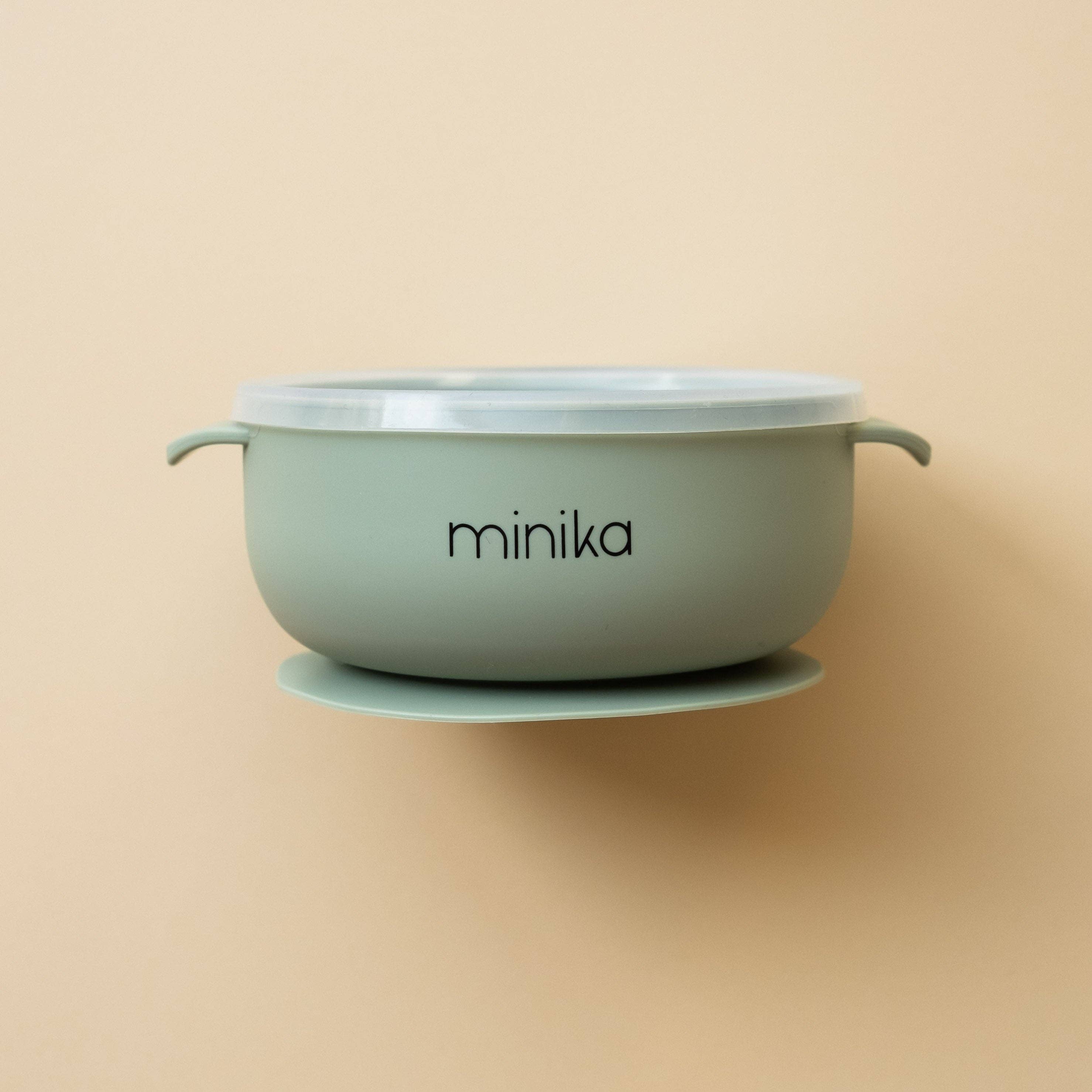 Minika - Silicone bowl with lid - Sage