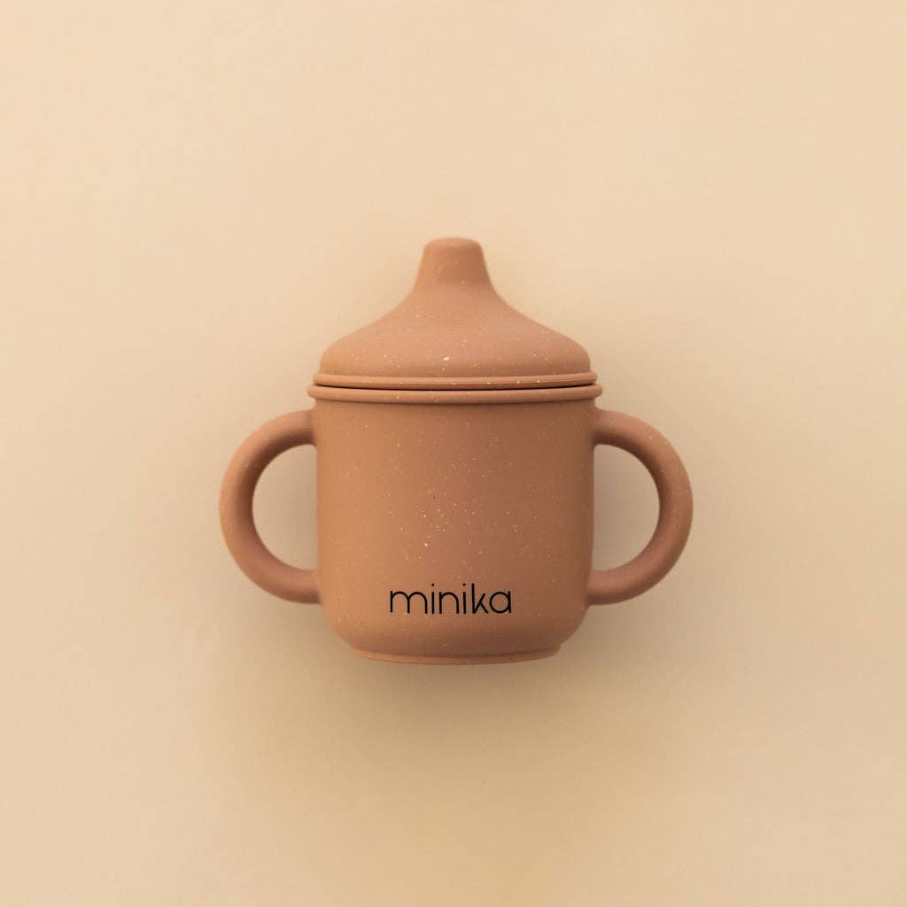 Minika - Silicone sippy cup - Almond