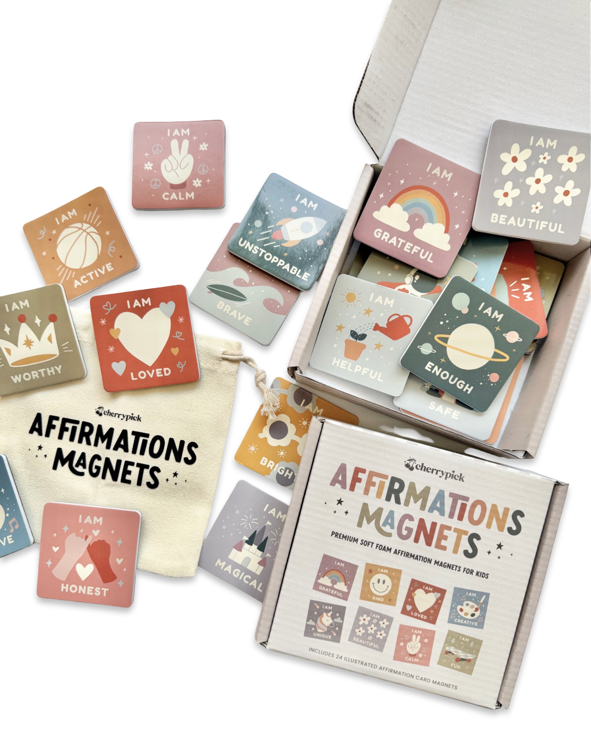 Cherrypick - Affirmations Magnets - Soft Foam Magnetic Set