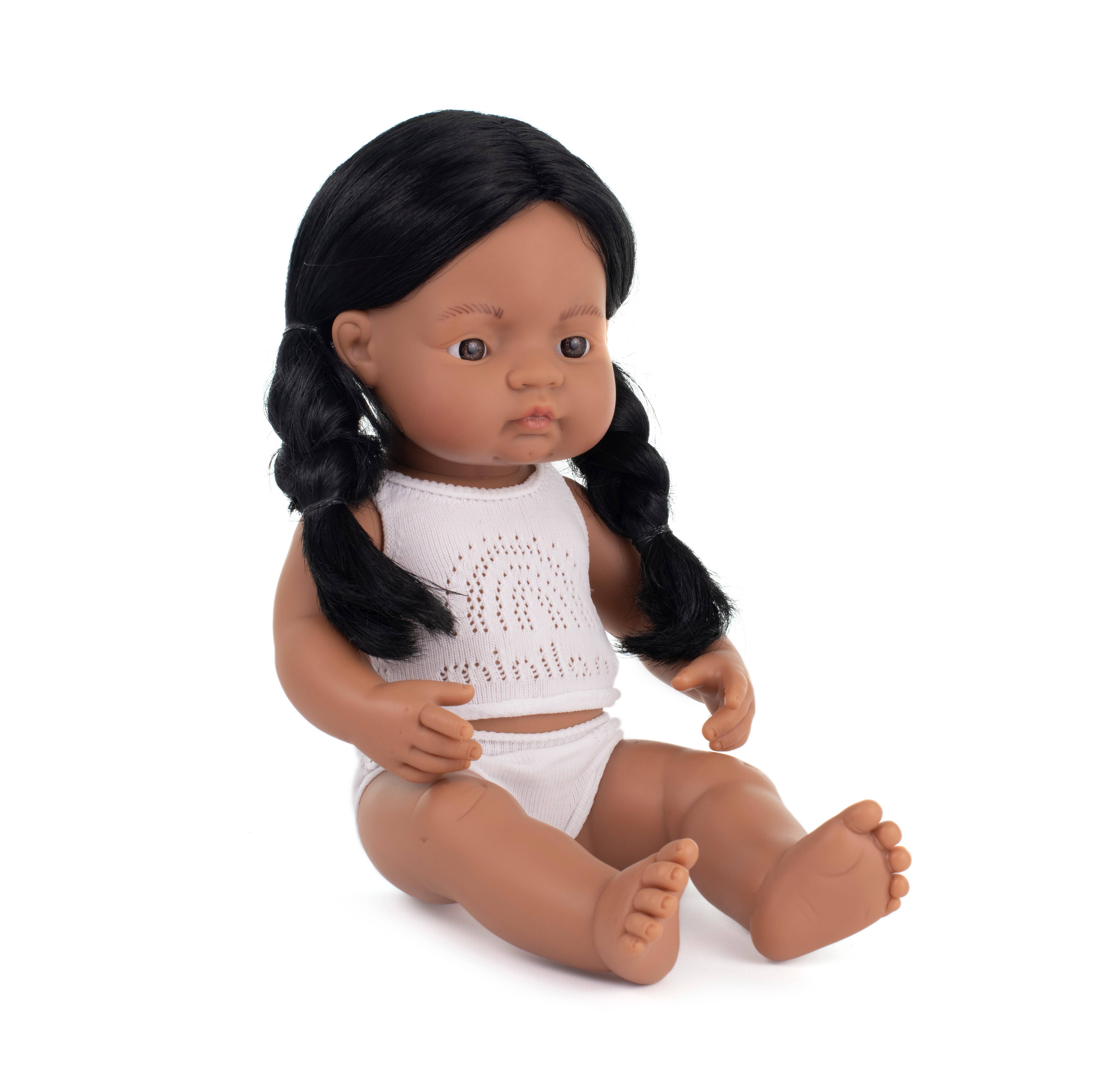 Miniland Educational - Baby Doll Native American Girl 15'' inch (box)