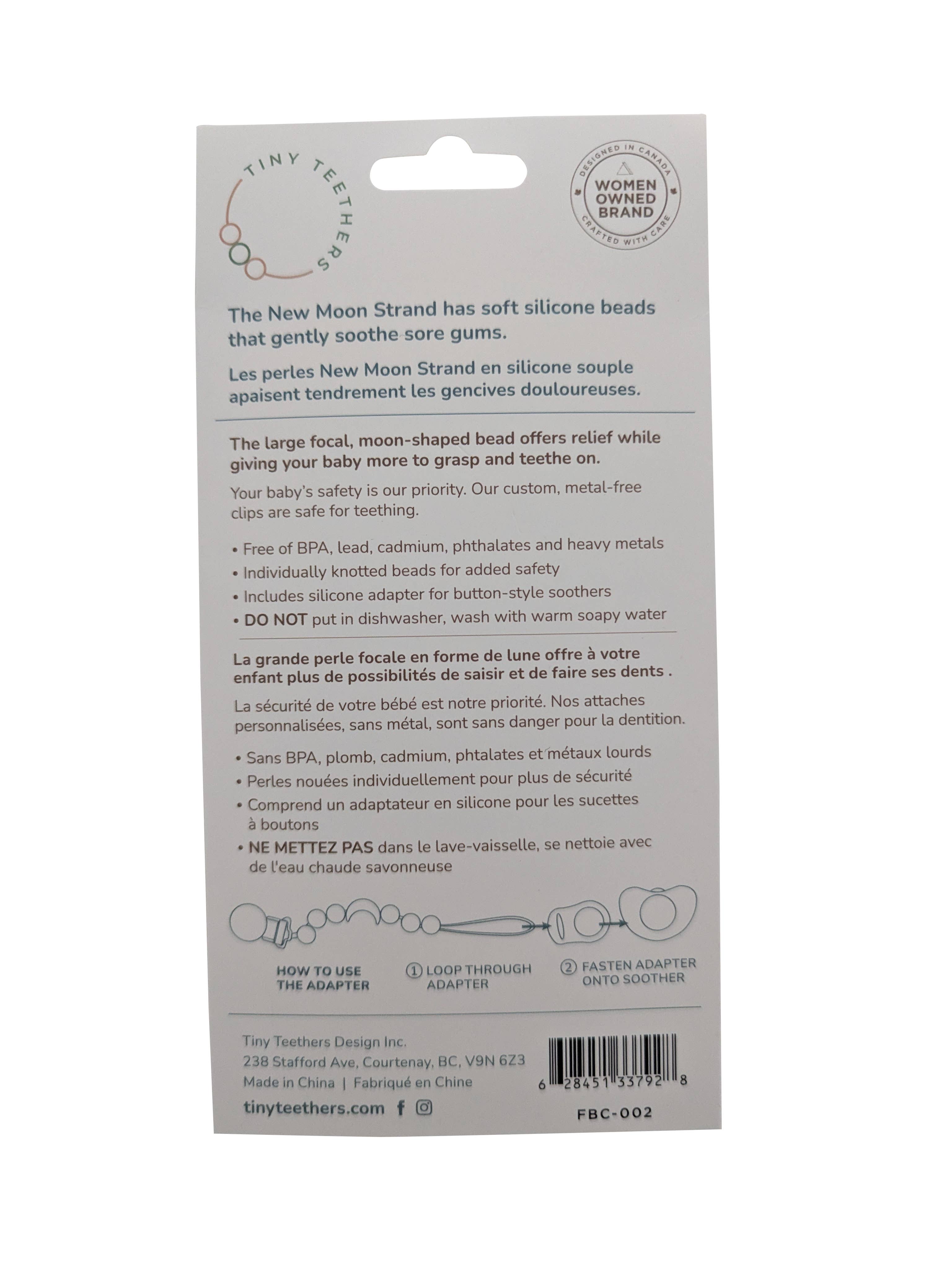 Tiny Teethers - New Moon Strand Pacifier Clip
