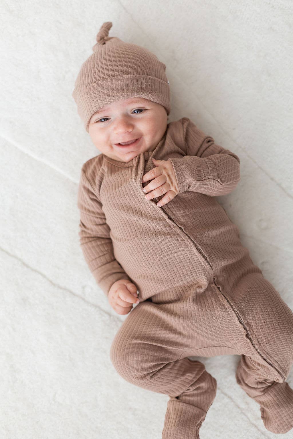 Mila & Co. - Ribbed Knotted Hat | Cappuccino