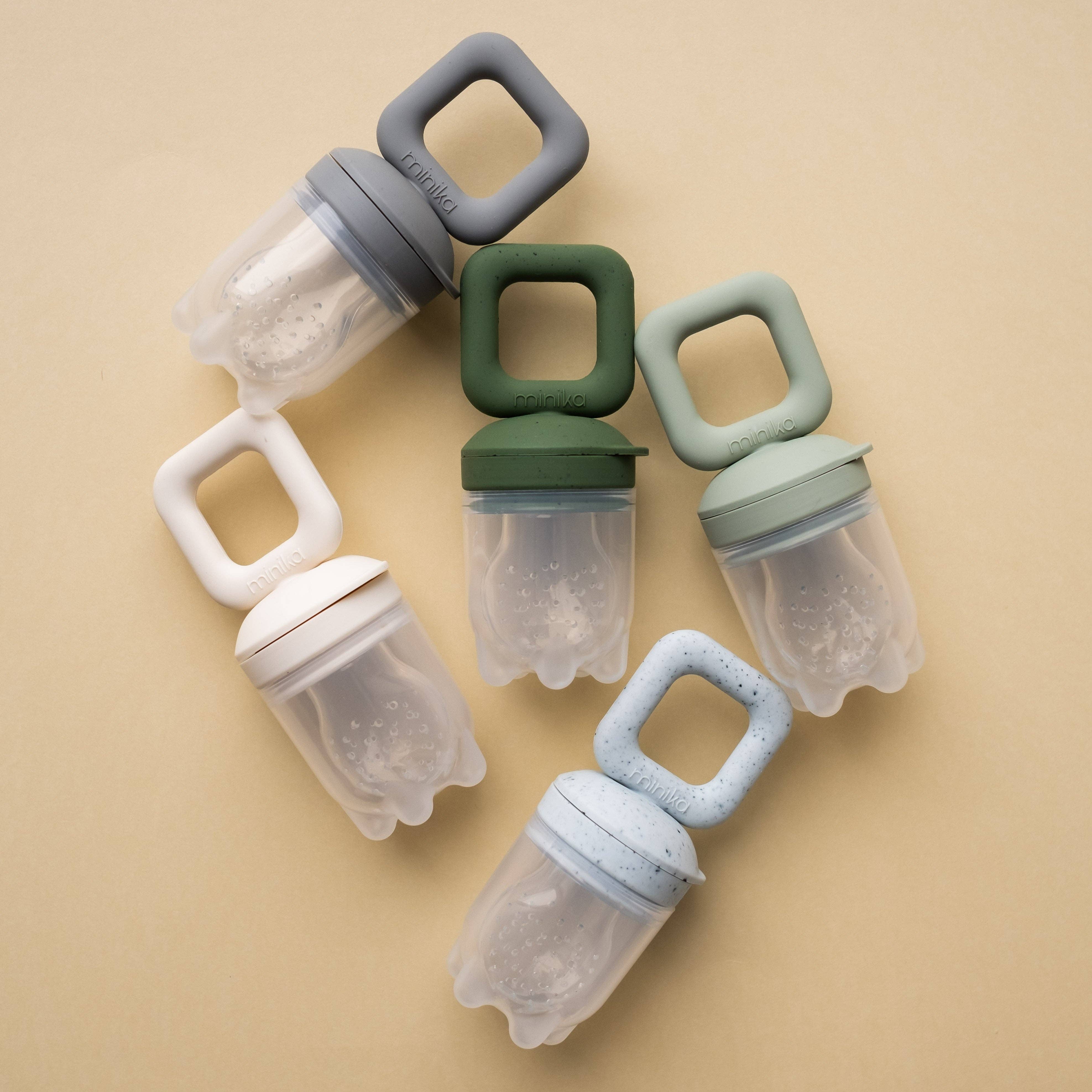 Minika - Silicone feeder teether - Sage