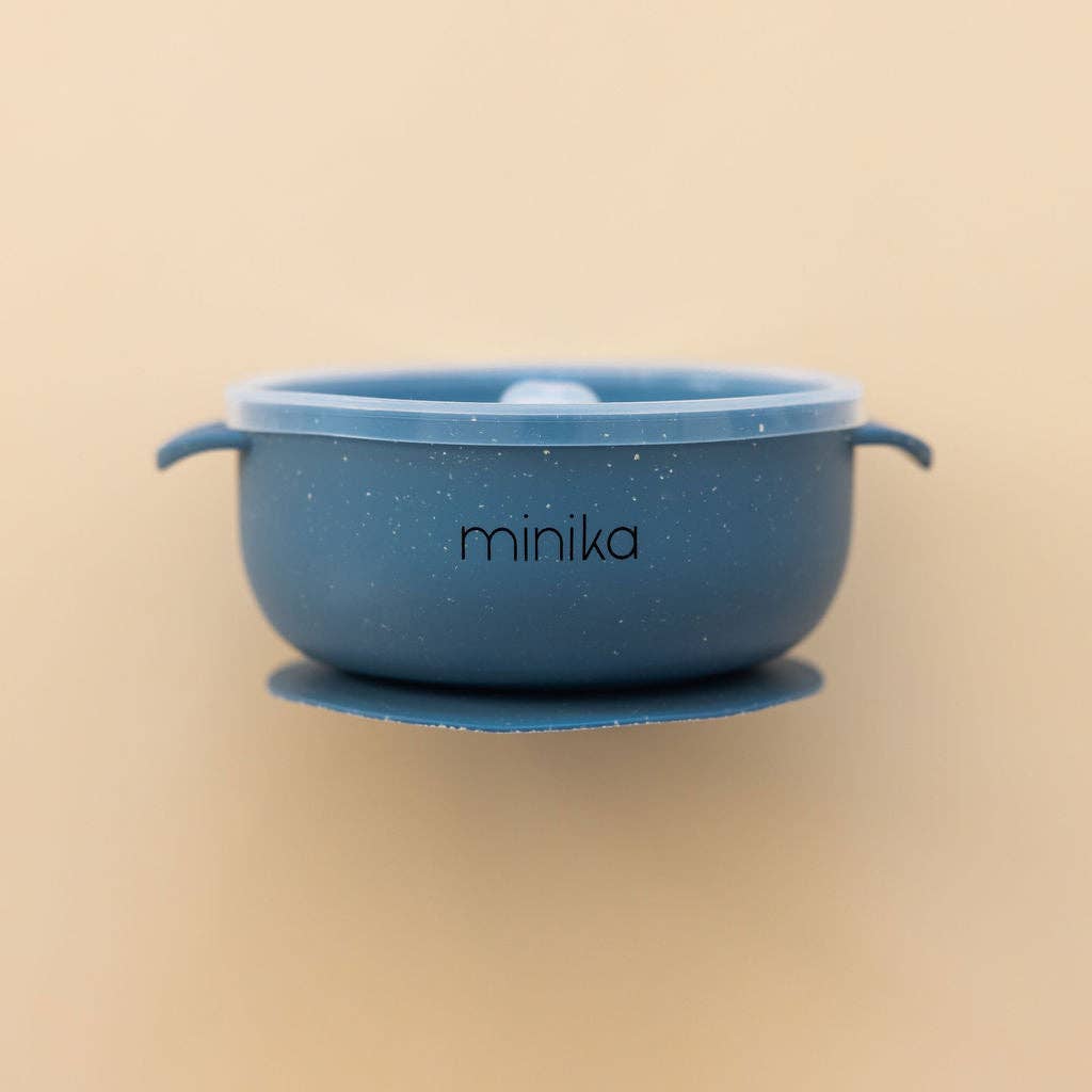 Minika - Silicone bowl with lid - Indigo