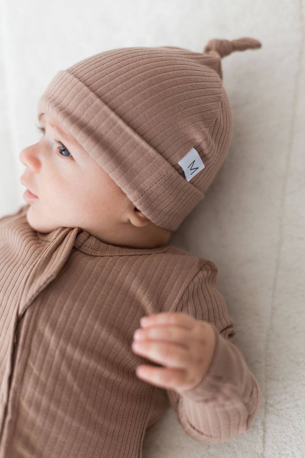 Mila & Co. - Ribbed Knotted Hat | Cappuccino